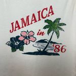 PacSun 🤍 Jamaica in 86’ Graphic White and Yellow Trim Fitted Tank Top Photo 5