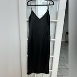 ROAM | Valencia Satin Black Slip Formal Midi Dress Size XS Cocktail Party Photo 7