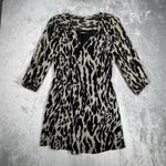 Alice & Trixie Dress Womens Medium Black Cream Cheetah Leopard Mini Exotic Edgy Photo 1