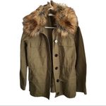 JustFab Utility Jacket With Fur Martini Olive Size S NWT Reg $86.95 Photo 4