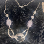 Premier Designs Vintage statement Silver plated  Necklace 24” Photo 0