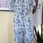 Lucky Brand Paisley Floral Tiered Midi Dress Sz S Prairie Cottagecore Photo 12