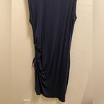 Athleta  Navy Blue Side Gather T-Shirt Dress Size Small (Tiny Flaw) Photo 7