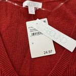 Abound NWT Nordstrom  Pullover Sweater V-Neck , Red Persimmon Photo 7