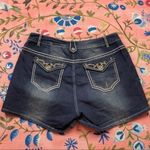 Kiss Therapy Stretch Dark Wash Denim Shorts Blue Size 18 Photo 4