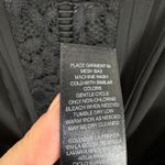 White House | Black Market Black Long Bell Sleeve Lace Pleated Blouse Size SP Photo 6