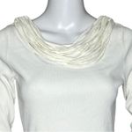 Cyrus  Shirt Womens Small White Strap Detail Casual Neutral Minimalist Clean Girl Photo 3