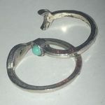 Silver Tone Evil Eye Ring Moon Ring with Turquoise Color Accents Photo 2
