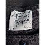 Vintage Michael Simon Martini Knit Cardigan Black Cobalt Novelty Sweater Petite Size undefined Photo 7