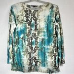 Mushka By Sienna Rose Top L Blue Gray Boho Long Sleeve Hi Low Raw Hem Soft Size L Photo 1