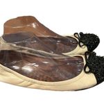 Sam Edelman Beatrix Ballet Flat Ballerina Studded Spike Cream Black Toe 8.5 M Photo 5