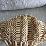 Aranaz Raffia Top Handle Tan Handbag Photo 4