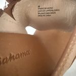 Tommy Bahama  Kaona Wedge Heels Perforated Tan Leather Thong Boho Sandals 9B Photo 4