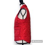 Crown & Ivy  medium women’s red hot icons puffer vest full zip front pockets NWT Photo 2