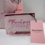 Juicy Couture  Pink Rhinestone Velour Handbag and Wallet Set Photo 9
