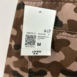 Forever 21 NWT  Camo Rrint Raw Hem Mini Skirt Brown Size M Photo 7
