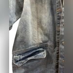 Denim coat 3/4 length sleeves Sz Medium Blue Photo 5