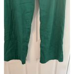 Anthropologie Maeve 28 TALL The Colette Pant Kelly Green Cropped Wide Leg Linen Photo 4