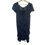 Cotton Candy LA  Peasant Cinched Dress Size‎ S Small Fairy Polka Dot Ruched Mini Photo 2