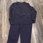 BODEN Navy and Silver Metallic Star Print Modal Pajamas Matching Set 10/12 Blue Size undefined Photo 1