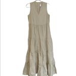 Gap NWOT  SLEEVE KHAKHI  OVERSIZED TIRED MAXI DRESS XXS Fits Like Small Photo 3