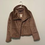 Velour Puffer Coat NWT Brown Photo 0