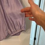 Daniel Cremieux  Purple Puff Sleeve Mandarin Collar Blouse Photo 3