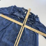 Kate Spade Dress Womens XS Denim Broome Street Embroidered Indigo Boho Ruffle Blue Photo 7