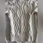 Cream Cable Knit Sweater Size 2 Photo 2