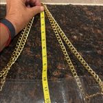 Clear Tote Bag with orange Clemson Tiger Paw Print and Gold Chain Photo 3