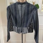 Elie Tahari Sydney Jacket Blue Black Tweed Pieced Mesh Blazer $468 M Photo 9