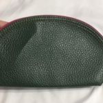 Neiman Marcus  • Green Leather Makeup Zip Up Bag Photo 3