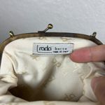 Anthropologie  Rada Small Coin Purse Crossbody Wooden Handle Italian Leather Boho Photo 4