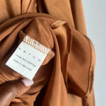 hatch maternity satin button down long sleeve shirt Orange Size undefined Photo 6