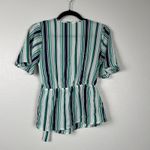 Pink Rose  Women's Short‎ Sleeve Striped Blouse Sz S Photo 5