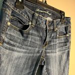 American Eagle  Outfitters Blue Ankle Cropped Denim Jeans Stretch Artist SZ 8 Y2K Photo 5