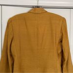 Ann Taylor Vtg Mustard Yellow Silk Blazer Sz 10 Button Front Photo 6