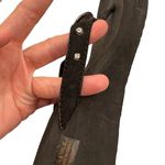 Flojos Olivia Wedge Sandals Flip Flops Black Heart SZ 6 Rhinestone Embellished Photo 10