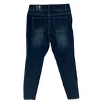 White Mark Denim Womens Size 18W Plus Stretch Dark Wash Leopard Print Jeans Blue Photo 1