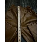 Madewell  Vegan Leather Pull-On Paperbag Pants Brown Tan Women's Size 00 Photo 4