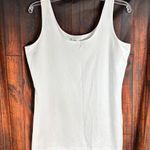 A'nue Thin Strap Tank Stretchy White Women's Size L Made in USA NWT Size L Photo 0
