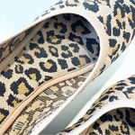 Steven By Steve Madden Solly Flats Cheetah Print Size 9? Woven Knot Upper Comfy Brown Photo 4