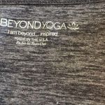 Beyond Yoga  Double Face Cowl Back Gray Long Sleeve Space Dye Soft Stretch Jersey Photo 7