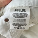 AGOLDE  Riley High Rise Straight Crop in‎ Sour Cream Size 30 Slim Stretch Raw Hem Photo 8