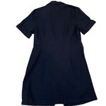 Final Touch  BOHME black dress button front ruching size large 100%  cotton Photo 1