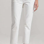 Citizens of Humanity NWT  Charlotte High‎ Rise Straight Leg White Jeans 33 School Photo 0