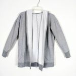 Athleta  Grey Open Cardigan Hoodie Sweatshirt Photo 0