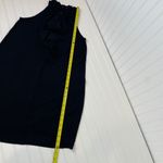 Theory Fantasy Coletti Ruffle Front Sleeveless Black Midi Dress Size S Photo 4