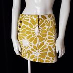 J.Crew  Yellow-Green & White Floral Skirt Photo 2