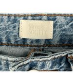 Simple Society  Juniors Light Wash Cut-Off Denim Jean Shorts Size 3 High Waisted Photo 2